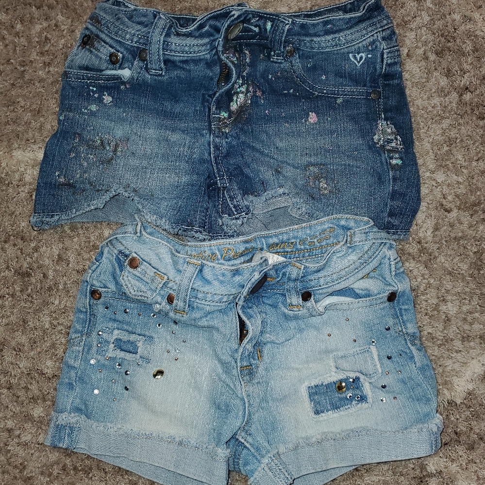 Justice denim shorts